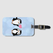 Pinguine in der Liebe Gepäckanhänger (Vorderseite (Horizontal))