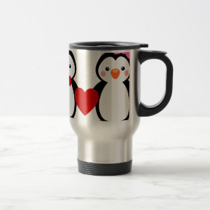 Pinguine in der Liebe Reisebecher