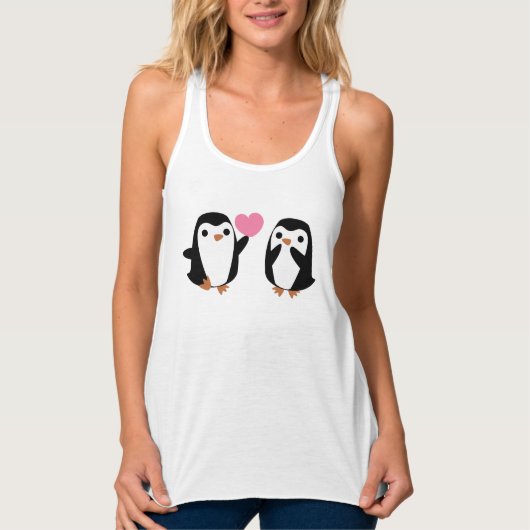 Pinguine in der Liebe Tank Top (Vorderseite)