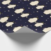 Pinguine in der Nacht Geschenkpapier (Ecke)