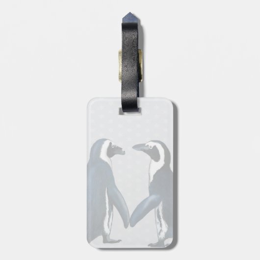 Pinguine in Liebe Gepäckanhänger (Rückseite vertikal)