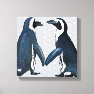 Pinguine in Liebe Leinwanddruck
