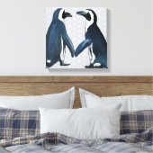 Pinguine in Liebe Leinwanddruck (Insitu (Schlafzimmer))