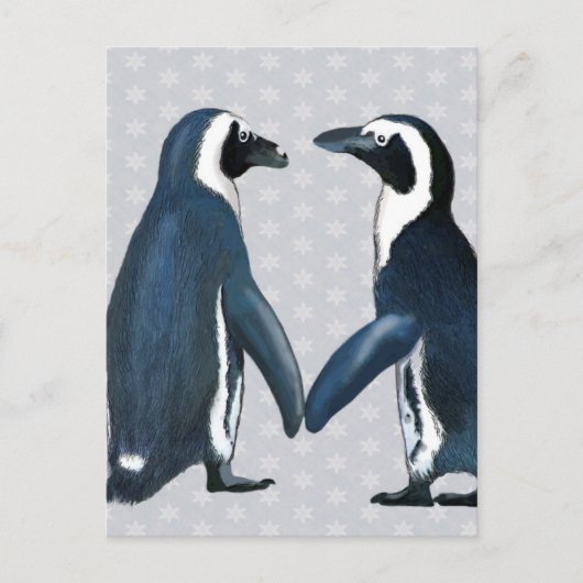 Pinguine in Liebe Postkarte (Vorderseite)