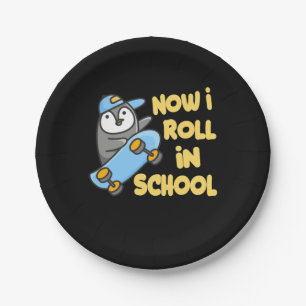 Pinguine jetzt, wo ich in der Schule bin Pappteller
