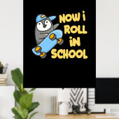 Pinguine jetzt, wo ich in der Schule bin Poster (Heimbüro)