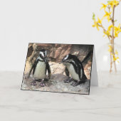 Pinguine Karte (Gelbe Blume)