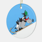 Pinguine Keramik Ornament (Links)