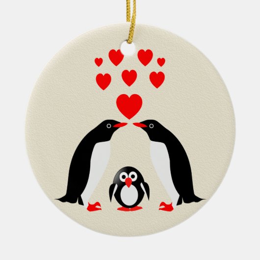 Pinguine Keramikornament (Vorne)