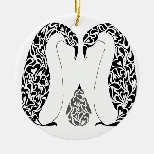 PINGUINE KERAMIKORNAMENT (Vorne)
