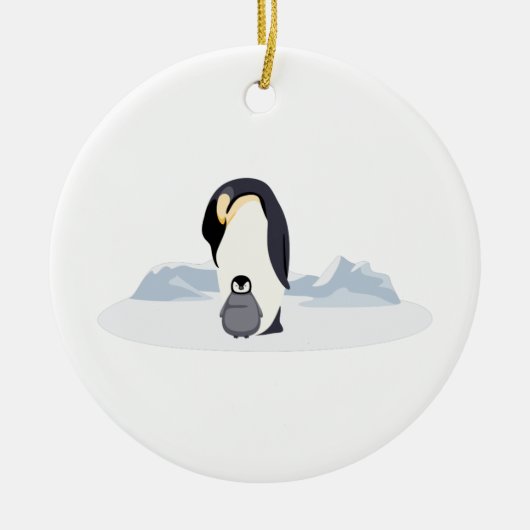 Pinguine Keramikornament (Vorne)