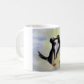 Pinguine Kiss Watercolor Zeichnend Tasse (Vorderseite Links)