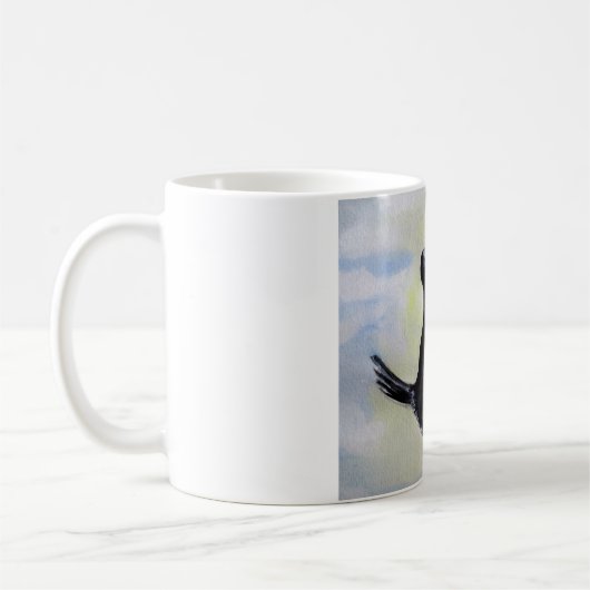 Pinguine Kiss Watercolor Zeichnend Tasse (Links)