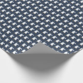 Pinguine: Kleine dunkle Wasserfarbe Geschenkpapier (Ecke)