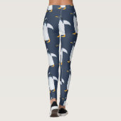 Pinguine: Kleine dunkle Wasserfarbe Leggings (Rückseite)
