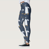 Pinguine: Kleine dunkle Wasserfarbe Leggings (Links)