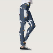 Pinguine: Kleine dunkle Wasserfarbe Leggings (Rechts)