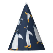 Pinguine: Kleine dunkle Wasserfarbe Partyhütchen (Rückseite)