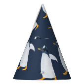 Pinguine: Kleine dunkle Wasserfarbe Partyhütchen (Links)