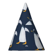 Pinguine: Kleine dunkle Wasserfarbe Partyhütchen (Rechts)