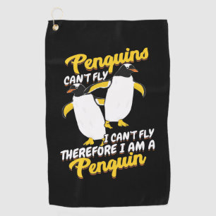 Pinguine können nicht fliegen ich kann nicht flieg golfhandtuch