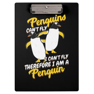 Pinguine können nicht fliegen ich kann nicht flieg klemmbrett