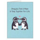 Pinguine küssen, lustig, du bist mein Pinguin-Mann (Vorne)