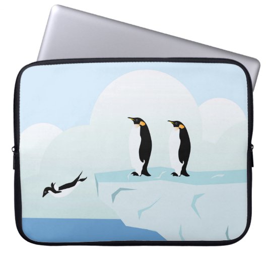 Pinguine Laptopschutzhülle (Vorderseite)