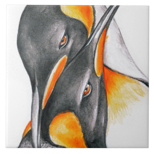 Pinguine Liebe Fliese (Vorderseite)