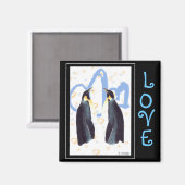 Pinguine Liebe Magnet (Vorderseite/Rückseite)