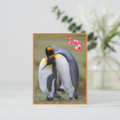 Pinguine Liebe Postkarte (Stehend Vorderseite)