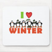 Pinguine Liebe Winterhemden und Geschenke Mousepad (Vorne)