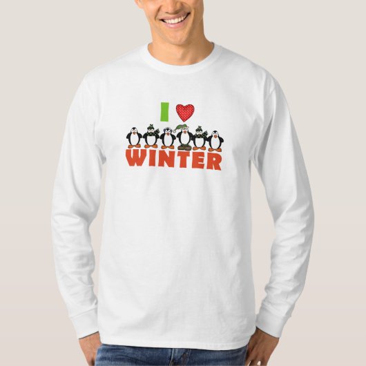 Pinguine Liebe Winterhemden und Geschenke T-Shirt (Vorderseite)