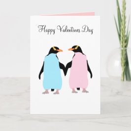Pinguine, Liebesvögel, Valentinstag-Karte Feiertagskarte