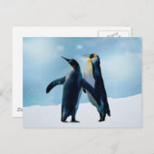 Pinguine Live und lass live Postkarte (Vorne/Hinten)