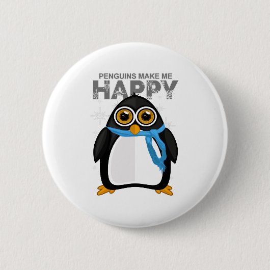 Pinguine machen mich glücklich button (Vorderseite)