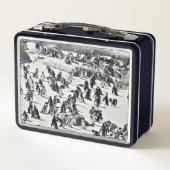 Pinguine Metal Lunch Box (Rückseite)