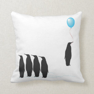Pinguine mit Ballonkissenkissen Kissen