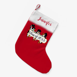 Pinguine mit Banner-Abschluss Kleiner Weihnachtsstrumpf