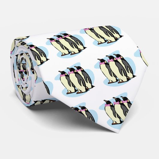 Pinguine mit Bowling Krawatte (Gerollt)