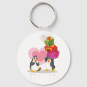 Pinguine mit Geschenken Geschenke präsentiert Schl Schlüsselanhänger (Vorderseite)