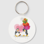Pinguine mit Geschenken Geschenke präsentiert Schl Schlüsselanhänger (Rückseite)