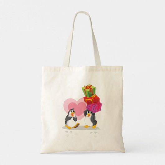 Pinguine mit Geschenktasche Tragetasche (Rückseite)