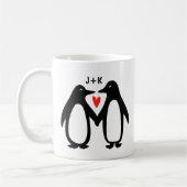 Pinguine mit Handgriffen für Niedliche, kundenspez Kaffeetasse (Links)