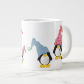 Pinguine mit Hasen Jumbo-Tasse (Vorderseite Rechts)