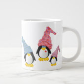Pinguine mit Hasen Jumbo-Tasse (Rechts)