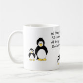 Pinguine mit inspirierendem Zitat Kaffeetasse (Links)