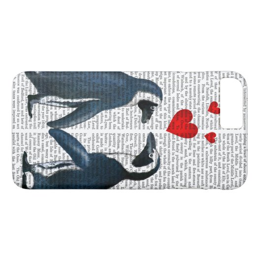 Pinguine mit Lieben Case-Mate iPhone Hülle (Rückseite (Horizontal))