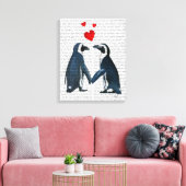 Pinguine mit Lieben Leinwanddruck (Insitu (Wohnzimmer))