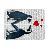 Pinguine mit Lieben Magnet (Horizontal)